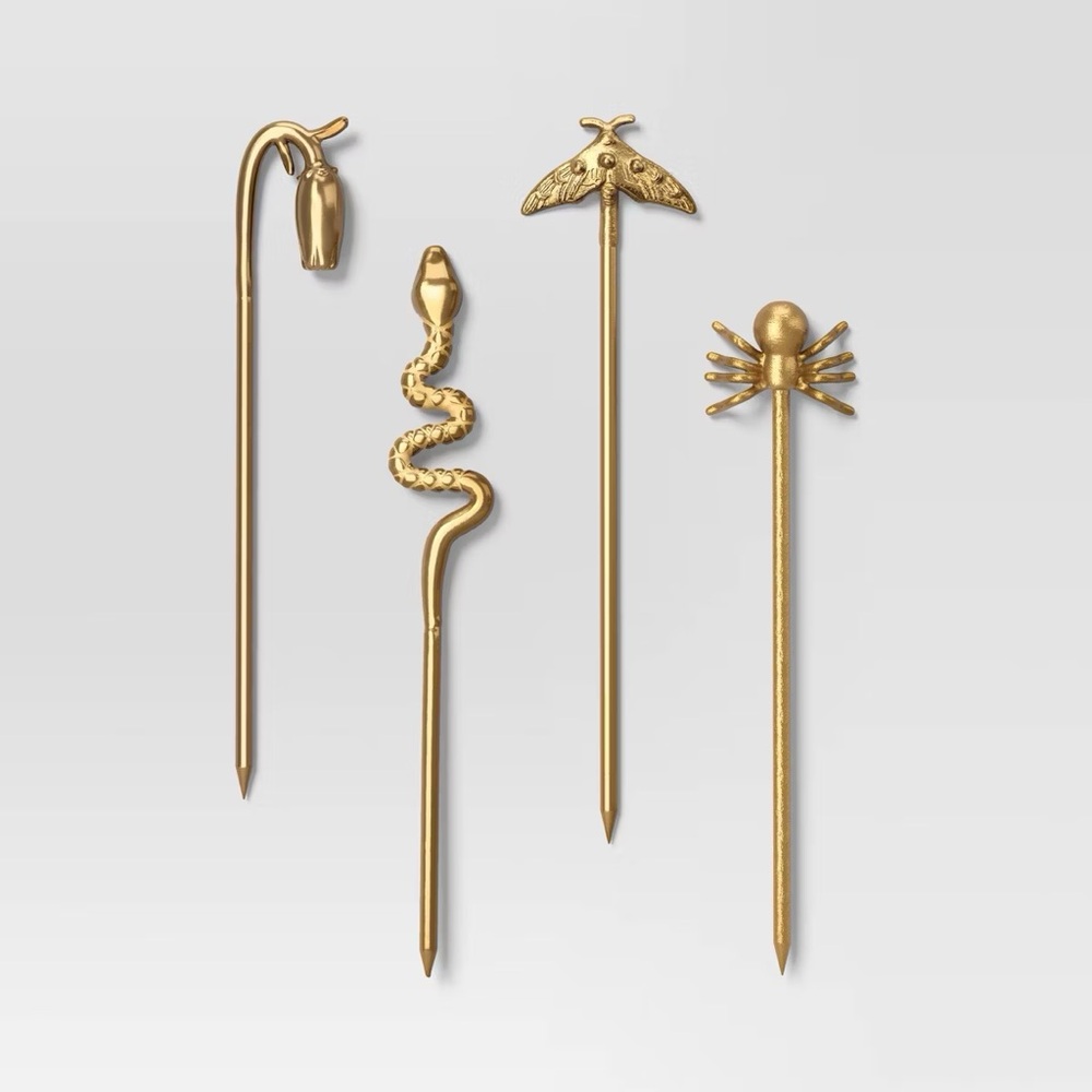 4pk nwt Cocktail Picks - Threshold